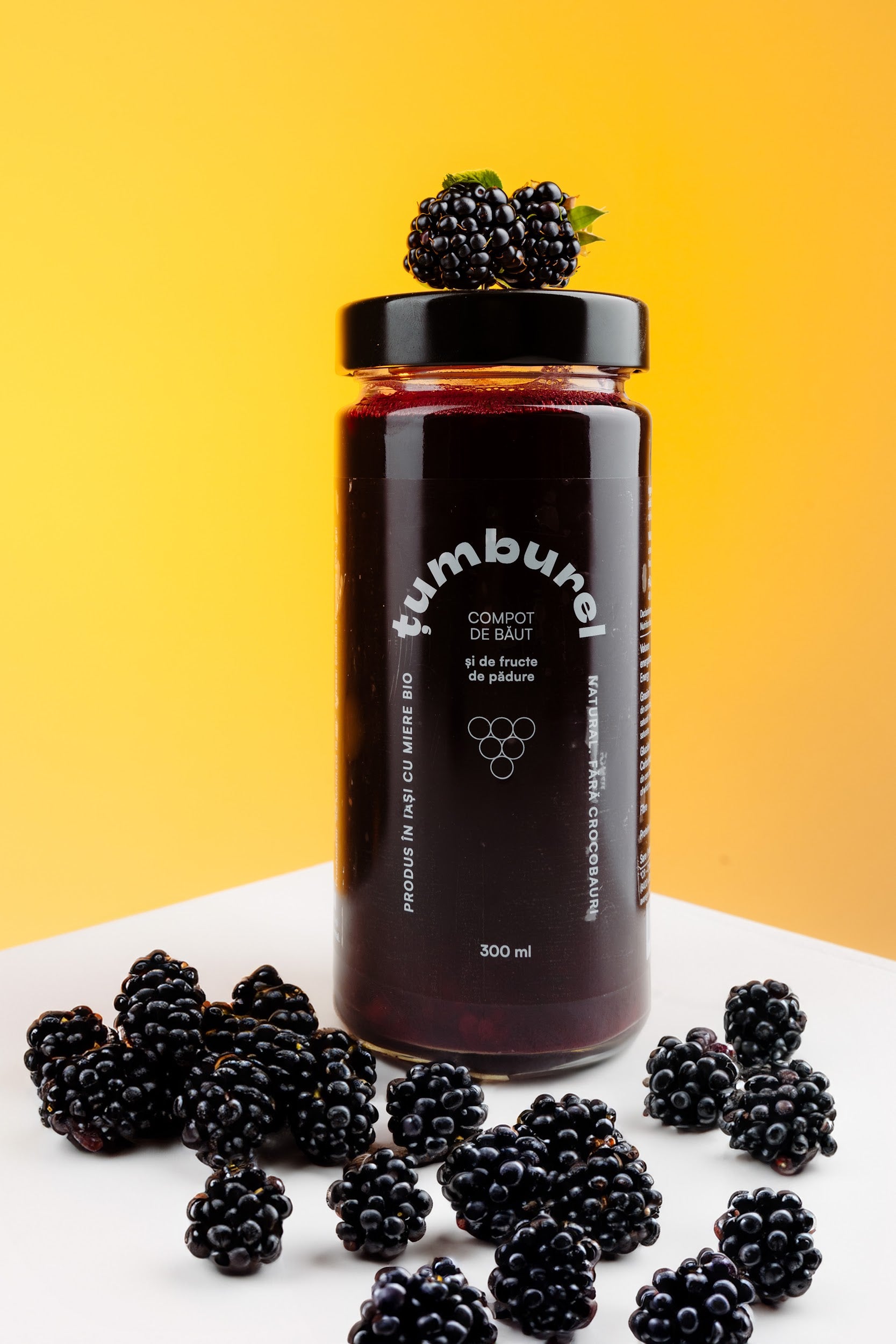 Compot de Fructe de Pădure cu Miere și Menta Țumburel, Băutură Răcoritoare Naturală fără Zahăr 300ml